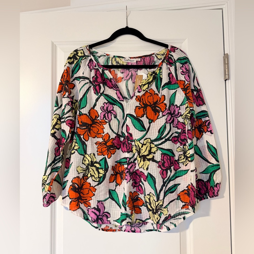 Roller Rabbit Floral Blouse – Size Small (NWT) - Picture 2 of 9